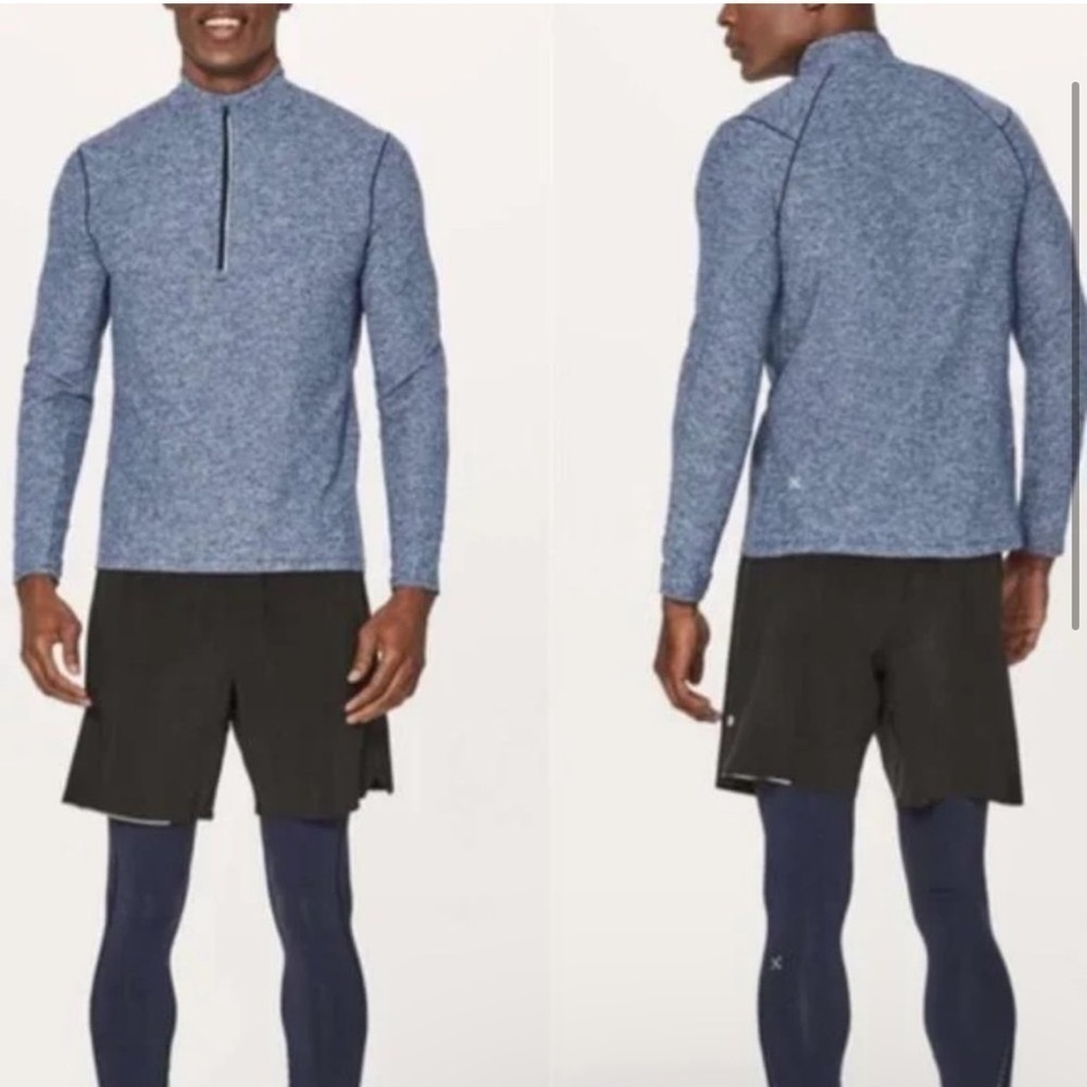 Lululemon Surge Warm 1/2 Zip Blue Size L